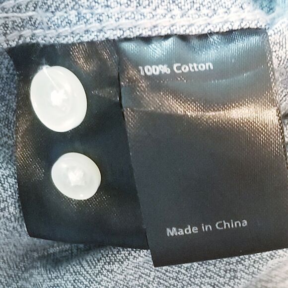 Flint and Tinder Shirt Men's Size XXL Blue Gray Selvedge Architect Slim Fit - Picture 5 of 5